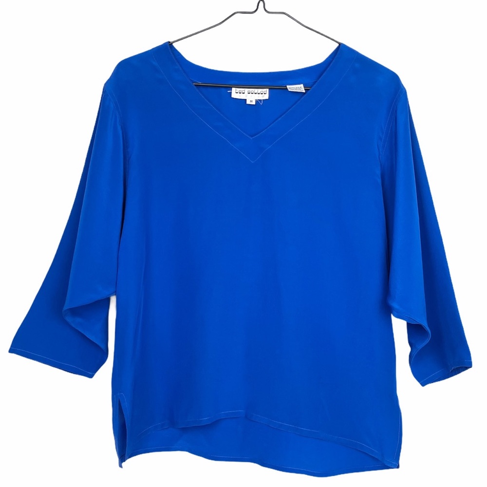 VTG 1970s Royal Blue Blouse